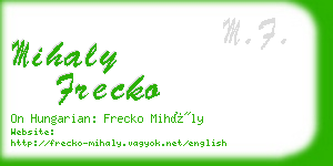 mihaly frecko business card